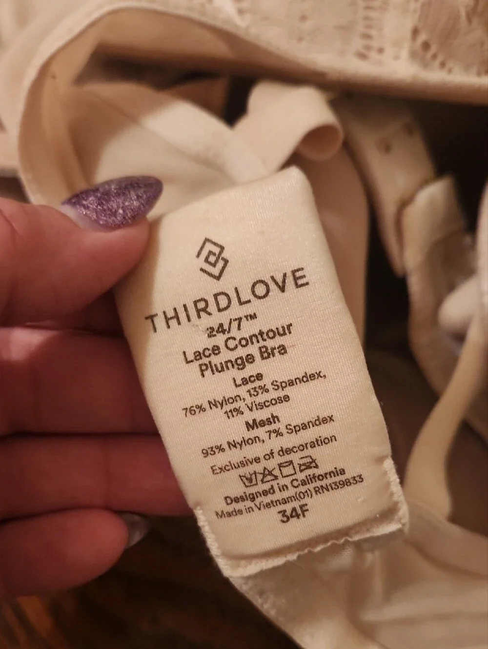 Three ThirdLove Lace Contour Plunge Bras
